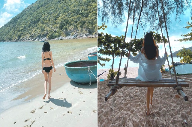Bãi Đầm Trầu – nơi mà bạn sẽ được tận hưởng khung cảnh đẹp và có những bức hình không góc chết